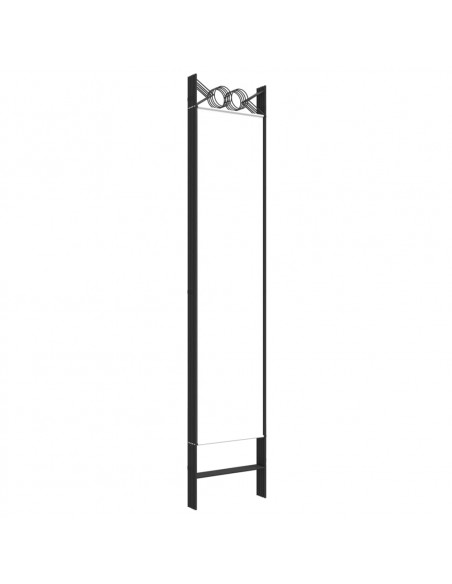 Divisorio a 5 Pannelli Bianco 200x200 cm Tessuto