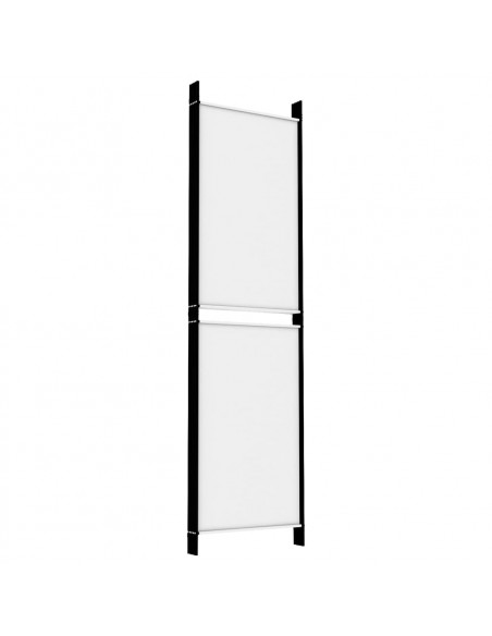 Divisorio a 5 Pannelli Bianco 250x180 cm Tessuto