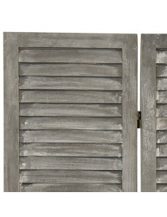 Divisorio a 5 Pannelli Grigio 179x166 cm in Legno Massello 2