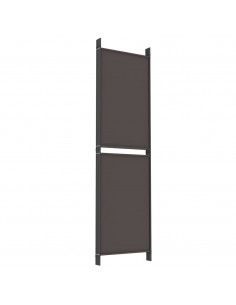 Divisorio a 5 Pannelli Marrone 250x180 cm in Tessuto 2