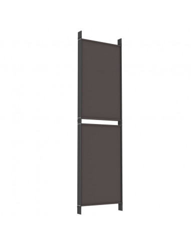 Divisorio a 5 Pannelli Marrone 250x180 cm in Tessuto