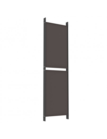Divisorio a 5 Pannelli Marrone 250x180 cm in Tessuto