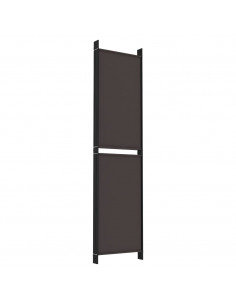 Divisorio a 5 Pannelli Marrone 250x200 cm in Tessuto 2