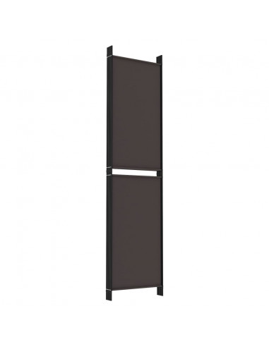 Divisorio a 5 Pannelli Marrone 250x200 cm in Tessuto