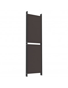 Divisorio a 6 Pannelli Marrone 300 x 180 cm in Tessuto