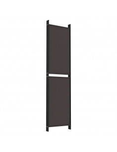 Divisorio a 6 Pannelli Marrone 300x200 cm in Tessuto