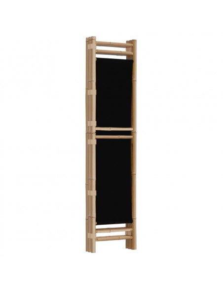 Divisorio Ambienti 3 Pannelli Pieghevole 120 cm Bambù e Tela
