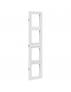 Divisorio Ambienti 3Pannelli Bianco Legno Massello di Paulownia 2