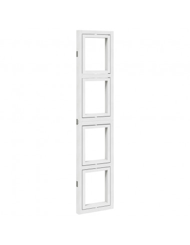 Divisorio Ambienti 3Pannelli Bianco Legno Massello di Paulownia