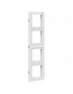 Divisorio Ambienti 4Pannelli Bianco Legno Massello di Paulownia 2