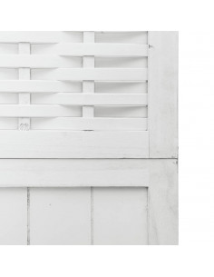 Divisorio Ambienti 6Pannelli Bianco Legno Massello di Paulownia