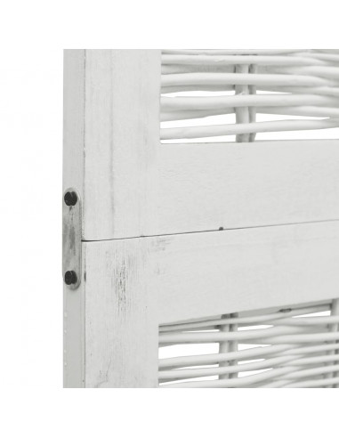 Divisorio Ambienti 6Pannelli Bianco Legno Massello di Paulownia