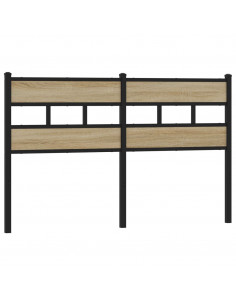 Testiera di Ricambio Rovere Sonoma 140 cm in Ferro e Legno Multistrato 2