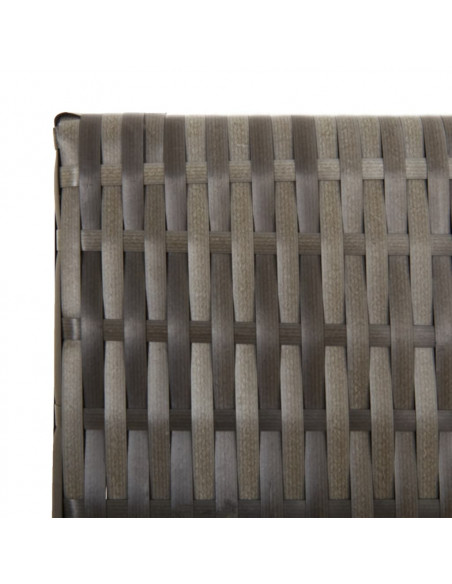 Divisorio per Ambienti a 3 Pannelli Grigio in Polyrattan