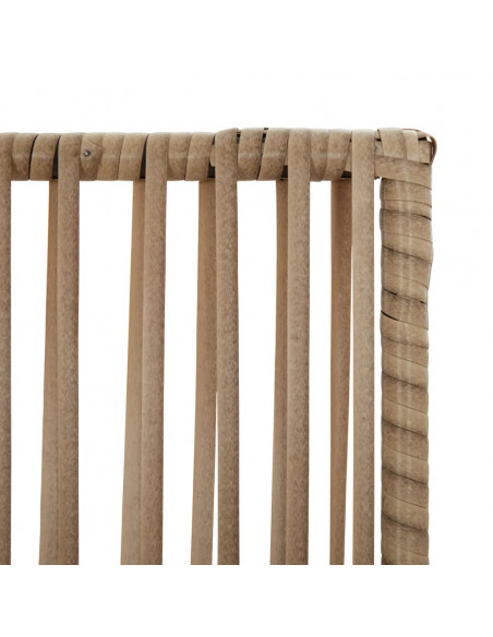 Divisorio per Ambienti a 4 Pannelli Beige in Polyrattan