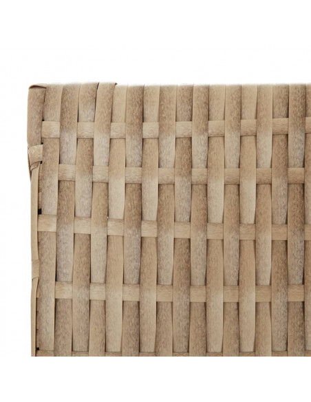 Divisorio per Ambienti a 5 Pannelli Beige in Polyrattan