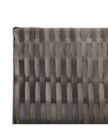 Divisorio per Ambienti a 5 Pannelli Grigio in Polyrattan