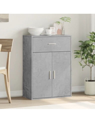 Credenza Grigio Cemento 60x30x84 cm in Legno Multistrato