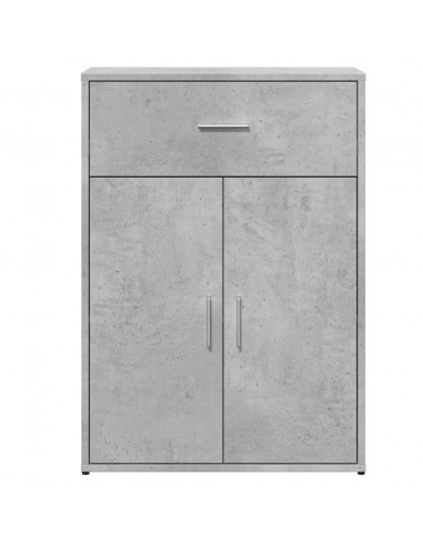 Credenza Grigio Cemento 60x30x84 cm in Legno Multistrato