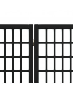 Divisorio Pieghevole 4 Pannelli Stile Giapponese 160x170cm Nero 2