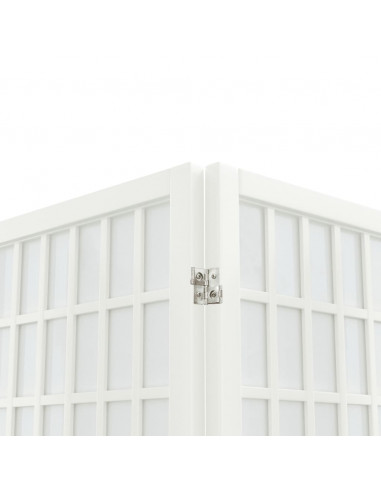 Divisorio Pieghevole 6 Pannelli Stile Giapponese 240x170 Bianco
