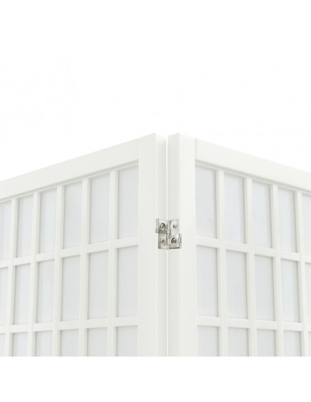 Divisorio Pieghevole 6 Pannelli Stile Giapponese 240x170 Bianco