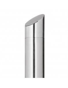 Doccia da Giardino con Base Grigia 225 cm in Acciaio Inox