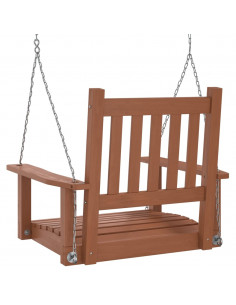 Dondolo da Giardino Catene in Metallo Marrone in Legno di Abete