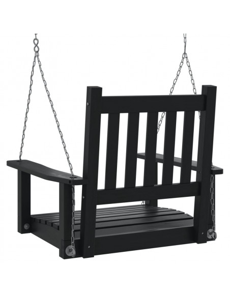 Dondolo da Giardino Catene in Metallo Nero in Legno di Abete
