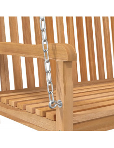 Dondolo da Giardino in Legno Massello di Teak 114x60x64 cm 2