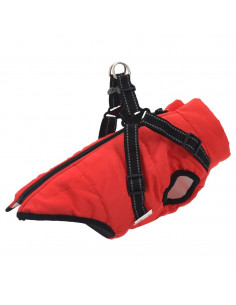 Cappotto Cani Imbracatura Impermeabile Riflettente Rosso 2XL 2