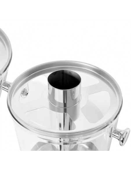 Doppio Distributore di Succhi di Frutta e Bibite Acciaio Inossidabile 2 x 8 L