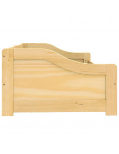 Dormeuse 2 Cassetti 90x200 cm Legno Massello Pino IRUN 2