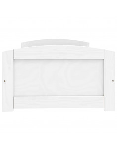 Dormeuse 2 Cassetti Bianca 90x200 cm Legno Massello Pino IRUN 2