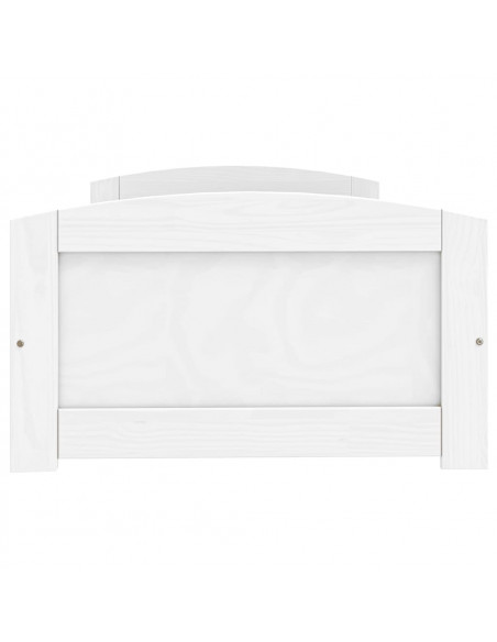 Dormeuse 2 Cassetti Bianca 90x200 cm Legno Massello Pino IRUN
