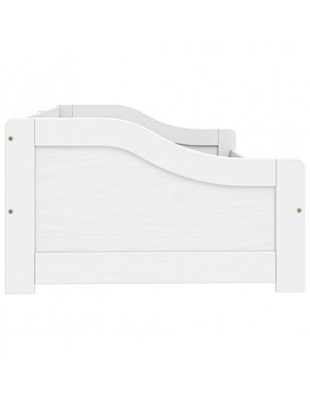 Dormeuse 2 Cassetti Bianca 90x200 cm Legno Massello Pino IRUN