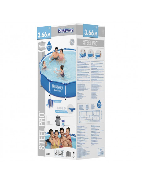Bestway Telaio Piscina Steel Pro 366x76 cm