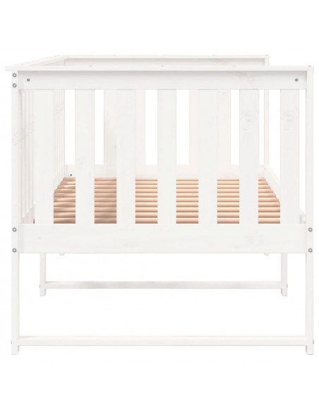 Dormeuse Bianca 90x190 cm in Legno Massello di Pino