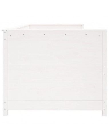 Dormeuse senza Materasso Bianca 90x190 cm Legno Massello Pino