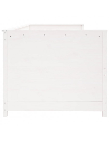 Dormeuse senza Materasso Bianca 90x190 cm Legno Massello Pino