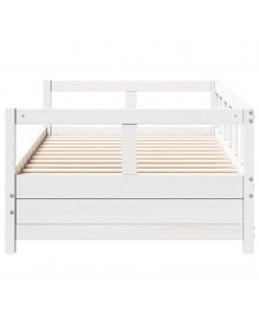 Dormeuse Bianca 90x200 cm in Legno Massello di Pino 2