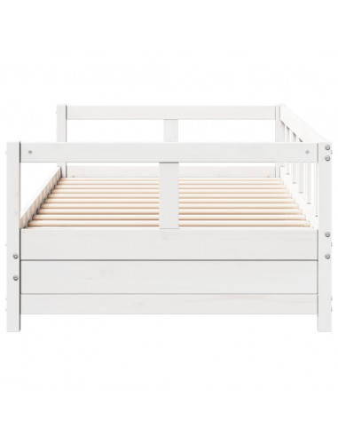 Dormeuse Bianca 90x200 cm in Legno Massello di Pino