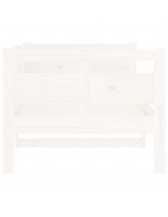 Dormeuse Bianca in Legno Massello di Pino 80x200 cm 2