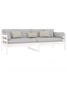Dormeuse Bianca in Legno Massello di Pino 80x200 cm 2