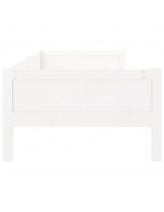 Dormeuse Bianca in Legno Massello di Pino 90x190 cm