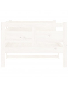 Dormeuse Bianca in Legno Massello di Pino 90x190 cm 2
