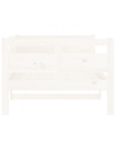Dormeuse Bianca in Legno Massello di Pino 90x190 cm