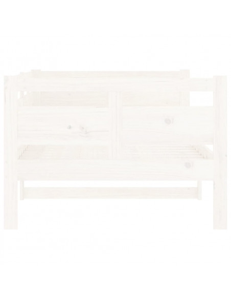 Dormeuse Bianca in Legno Massello di Pino 90x190 cm