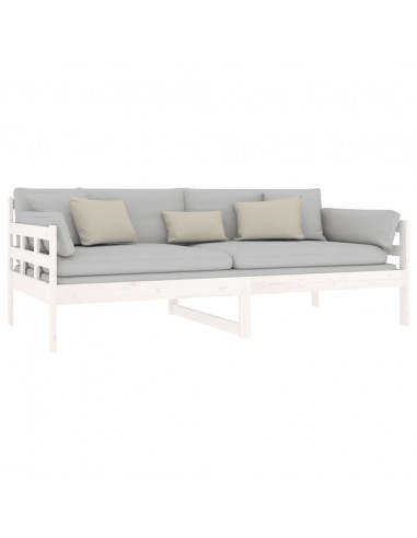 Dormeuse Bianca in Legno Massello di Pino 90x190 cm