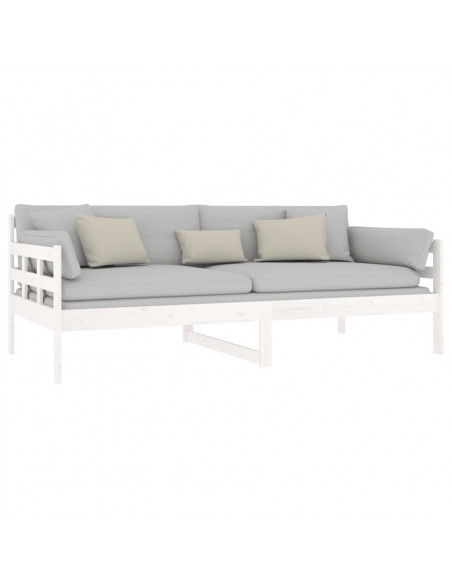 Dormeuse Bianca in Legno Massello di Pino 90x190 cm Dormeuse Bianca in Legno Massello di Pino 90x190 cm